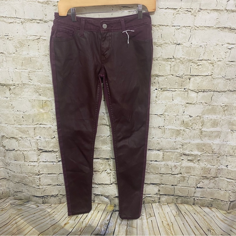 Levis 535 Purple Waxed Front Super Skinny Jeans